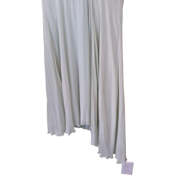 Lewit Dress Mint Green V Neck Asymmetrical Chifon Capped Sleeve Midi 6 - Picture 6 of 13